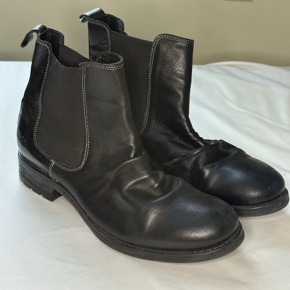 Taos Boots Womens US11 Twinni Ankle Chelsea Casual Comfort Black Leather Pull On